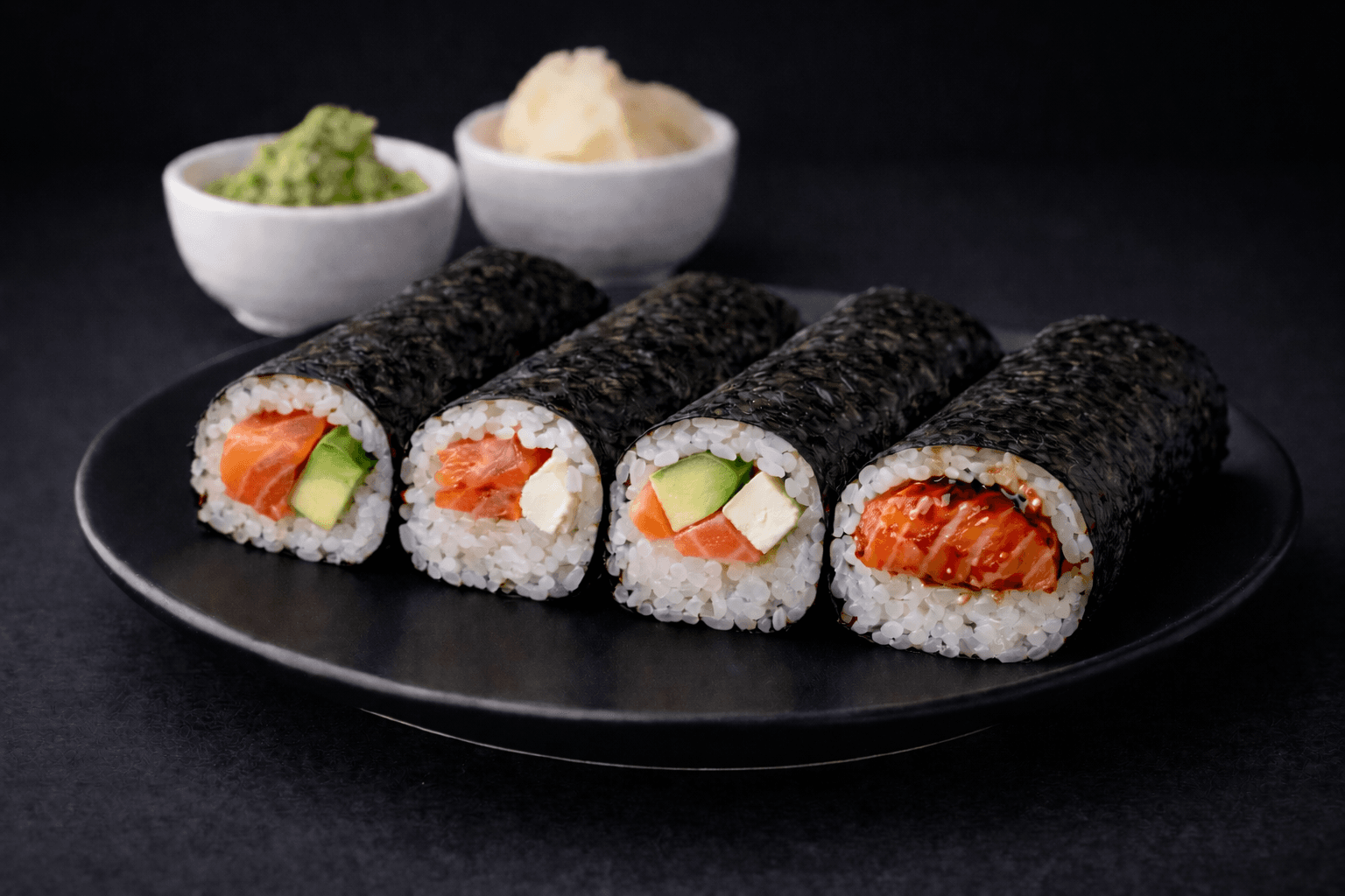 Box Salmon - 4 Hand Rolls